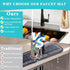 Diatomite Kitchen Faucet Mat, Quick Drying Kitchen Sink Splash Guard Behind Faucet, Grey Water Absorbing Stone Tray for Sink Drying Stone Mat for ...