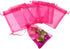 100Pcs 3.5x4.5 Inches Sheer Organza Bags, Rose Wedding Favor Bags with Drawstring, Jewelry Pouches Party Festival Gift Candy Bags...