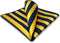 S&W SHLAX&WING Striped Pocket Squares for Men Yellow Royal Blue Stripes Accessories...