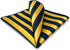S&W SHLAX&WING Striped Pocket Squares for Men Yellow Royal Blue Stripes Accessories...