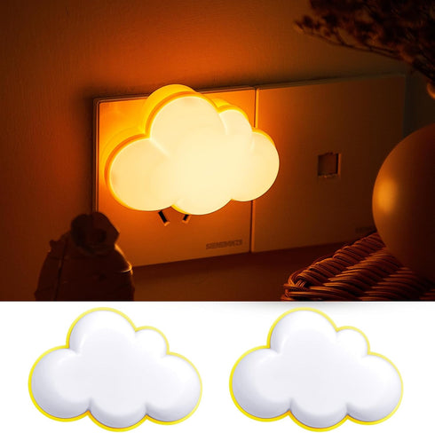 Mudder 2 Pack Night Light Plug into Wall Soft LED Night Light Cute Wall Nursery Lamp Warm Sensor Plug-in Intelligent Nightlight for Bedroom Hallwa...