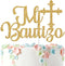 Spanish Mi Bautizo Cake Topper for Baby Shower Party Decor, Mi Primera Comunion, Baby's 1st Birthday/Gender Reveal/Baby Baptism Party Decoration S...