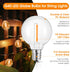 Mlambert G40 LED Replacement Light Bulbs for String Lights, Dimmable E12 Base Shatterproof Bulbs, 1W Equal to 5W, Amber Warm 2200K, 25Pack, Not So...