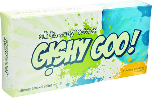 Gishy Goo! Dental Wax Replacements for Orthodontics. Pain Relief, Bubblegum Flavor and Unnoticeable Tooth Colors, 1 Patient Syringe Kit from Ultra...