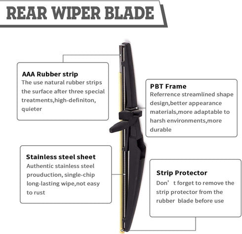 Rear Wiper Arm Blade Nut Set Replacement for Toyota 4Runner 2003-2009,Rear Wiper Cover Accessories Assembly, Wiper Cap Set for Back Windshield Win...