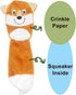 Jalousie 5 Pack Stuffingless Dog Squeaky Toys Dog Toy w/Durable Liner No Stuffing Dog Toy - Dog Toys Crinkle Paper Squeaker Toy for Medium Large D...