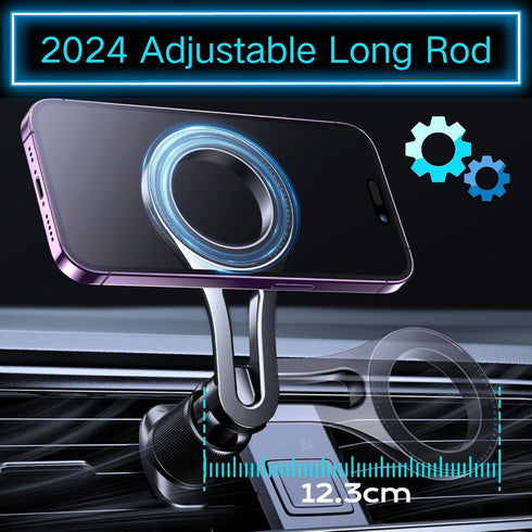 Magnetic Car Mount for iPhone and Android - 720 Adjustable, Never Blocks Vent, Fits All Phones, Hands Free Magnetic Phone Holder,Easy to Use, Blac...