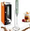 YUSWKO Granite Rechargeable Milk Frother for Coffee with Stand, Handheld Drink Mixer with 3 Heads 3 Speeds Electric Stirrers for Latte, Cappuccino...
