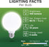 6 Pack Bioluz Dimmable Globe LED G25 40 Watt Replacement (Uses 6 Watts) Warm White (2700K) LED Light Bulb, 450 Lumens UL Listed (Pack of 6)...