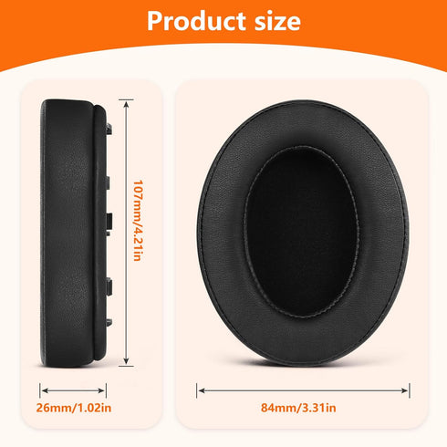 Replacement Ear Pads for Sony WH-1000XM4 (WH1000XM4) Headphones, Replacement Ear Pads for Sony with Noise Cancelling Foam, Soft Protein Leather, B...