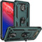 Moto Z4 Case - Military Grade Shock-Absorption Bumper Cover with Anti-Scratch Protection, Ring Car Mount Kickstand - Teal...