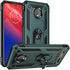 Moto Z4 Case - Military Grade Shock-Absorption Bumper Cover with Anti-Scratch Protection, Ring Car Mount Kickstand - Teal...