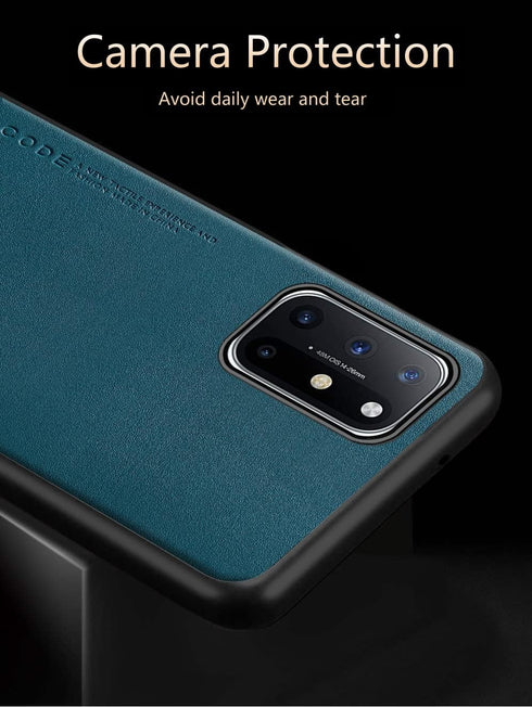 for OnePlus 8T 5G Case, Soft TPU Artificial Leather case,Extremely Light Ultra-Light Camera Protection Leather Cover Case for OnePlus 8T 5G (Teal)...