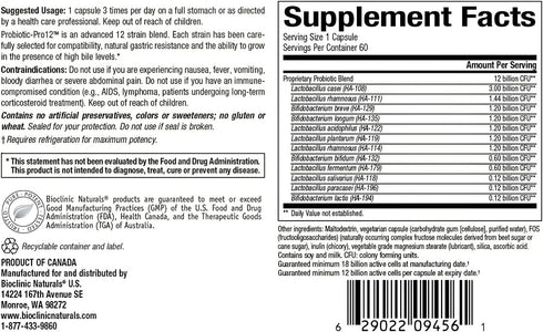 Bioclinic Naturals - Probiotic-Pro 12 60 vcaps...