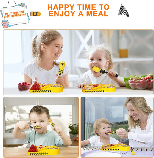 Construction Toddler Utensils - Toddler Forks and Spoons - Kids Spoon and Fork Set - Suitable for Kids Utensils - Baby Utensils, Portable Utensils...