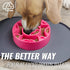 Tilted Slow Feeder Dog Bowl for Flat Face Breeds, Retro Style Non-Skid Food Bowl for Flat Face Breeds for Dogs & Cats Large, Small (Pink)...