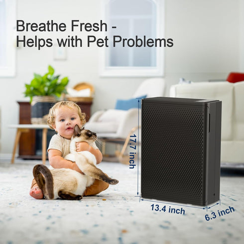 P400 Air Purifier Replacement Filters,Three-in-One Nylon Pre-Filter,True HEPA Filter,High-Efficiency Carbon Filter,P400-RF,White....