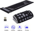 Wireless Silicone Keyboard, Portable Foldable Roll Up Soft Rubber Keyboard, Perfect for PC, Laptop and Travel (Black and Gray)...