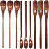 Wooden Spoons Long Handle Wooden Coffee Spoons Tea spoon Wooden Mixing Honey Spoon Handmade Wood Stirring Spoon for Kitchen Cooking Utensils(9PCS)...