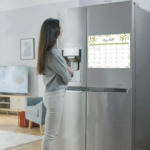 Magnetic Calendar for Fridge 2024-2025 - Fridge Calendar 15 x 12 Inches Runs From Now to Jun 2025 - Refrigerator Calendar Perfect for Planning, Or...