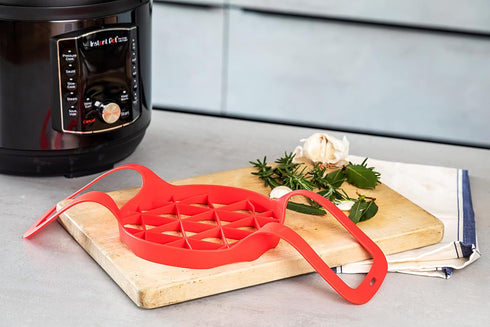 Instant Pot Official Silicone Bakeware Sling - Multi-Use, Heat-Resistant, BPA-Free, Compatible with 6-Quart and 8-Quart Cookers, Red - Ideal for L...
