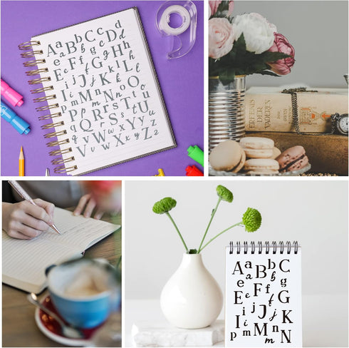 BENECREAT Letters Stencils, Irregular A to Z Alphabet Metal Stencil Uppercase Lower Letters Template for Painting, Wood Burning, Engraving, Scrapb...