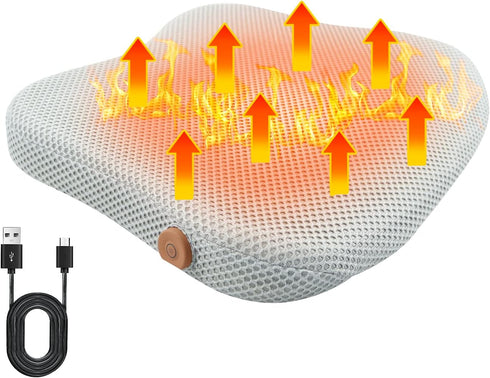 RIGO Heated Seat Cushion for Office Chair with USB Portable Heating Stadium Seats for Bleachers Heater Pad 3 Levels Graphene Heater Cushion Pillow...