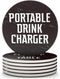 Clever & Funny Coasters for Drinks Absorbent with Box Holder - 6 Piece Ceramic Black Marble Coaster Set - Man Cave Decor...