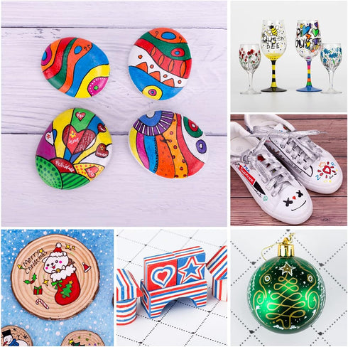 ZEYAR Jumbo Paint Marker Pens, Water Based Acrylic, 15mm Felt Tip, Waterproof and Permanent Ink, Great on Plastic, Stone, Metal, Posters, Glass an...
