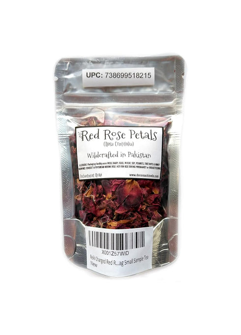 Reiki Charged Red Rose Petals Rosa Centifolia Wildcrafted in Pakistan Loose Leaf Dried Flower 0.25 oz bag Small Sample Tea...