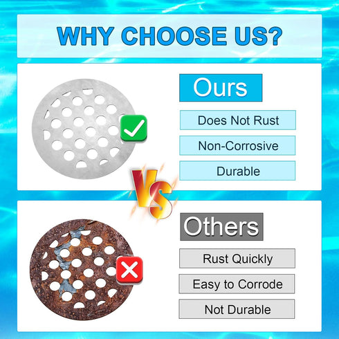 Stainless Steel Grate, Leaves Animals into Pump Tube & Filter Protect Pool Equipment...
