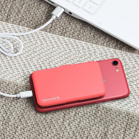Sinjimoru Stick-On Card Case, Adhesive Card Holder/Ultra Slim Card Holder Case Usable as Phone Wallet or Card Holder for Desk. Card-Zip White...