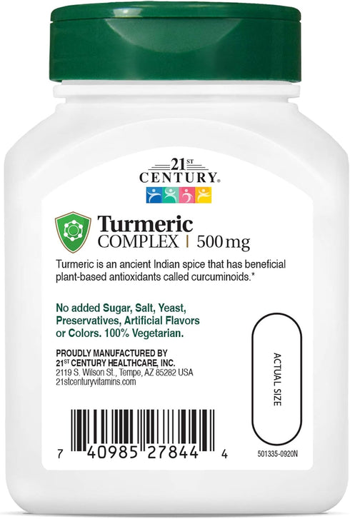 21st Century Turmeric Complex Vegetarian Capsules, 60 Count...