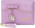 Uromee Girls Wallet Small Card Holder Women Purse Bifold Vegan Leather Zipper Coin Pocket Cute Unicorn Pendant Tassel...