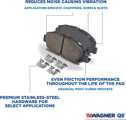 Wagner QuickStop ZD1037 Rear Disc Brake Pad Set for 2016 Jeep Patriot...