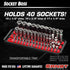 Ernst Manufacturing 8498HV 13-Inch Socket Boss, Premium 3-Rail Multi-Drive Socket Organizer, High Visibility - Made in USA...