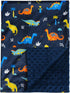 david's kids Minky Baby Blanket for Boys, Soft Lightweight Micro Fleece Blanket with Double Layer, Dotted Backing, Breathable Receiving Blanket fo...