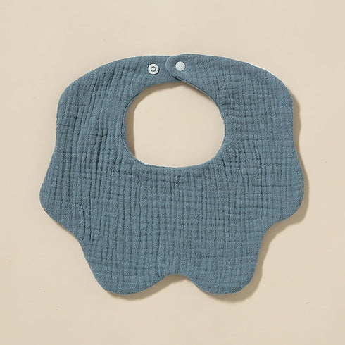 Muslin Baby Bibs Lap Shoulder Absorbent Drool Teething Bib Unisex Snap Cotton Soft 6 Layers Feeding Burp Cloth Bibs for Girls Boys Infant Toddler,...