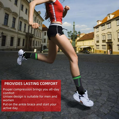 Ankle Support Braces (1Pair), Breathable Ankle Compression Sleeves with Adjustable Wrap,Elastic Ankle Brace Stabilizer for Plantar Fasciitis,Achil...