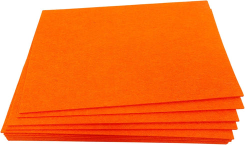 Jtnohx Stiff Craft Felt Sheets, 2mm Thick Felt Fabric for Crafts, 12pcs 7 x 11.3 inch Color Felt Squares for Sewing (Orange)...