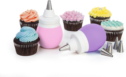 Prepworks by Progressive 8-Piece Frosting Bulb Decorating Kit (Pink)...