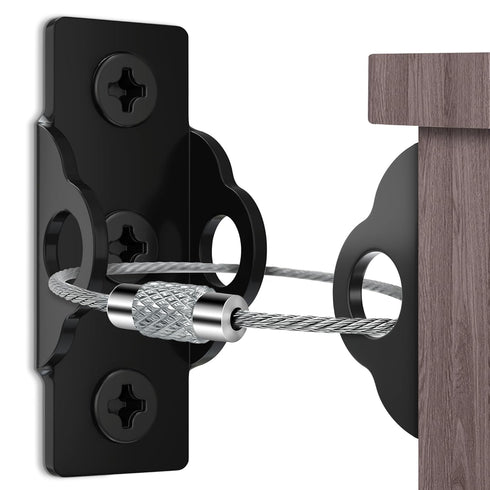 4our Kiddies 6 Pack Furniture Wall Anchors for Baby Proofing, Anti Tip Dresser Wall Safety Anchors, Secure 500LBs Furnitures, Bookcase, Dresser, C...