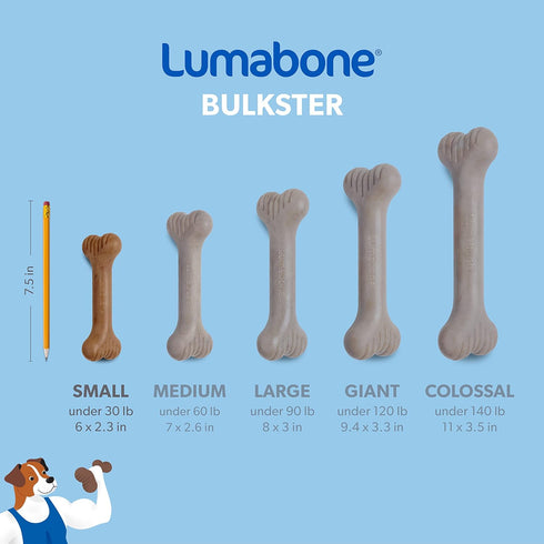 Bulkster Durable Chew Toy for Aggressive Chewers, Real Bacon, Made in USA, Small...