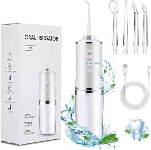 Water Flosser Oral irrigator, White...