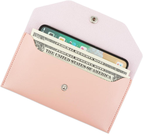 Cash Envelopes Bag, Money Envelope Wallet Bag PU Leacher Cash Money Pouch Budget Wallet, Reusable Cash Envelope for Wedding Birthday Graduation Ca...