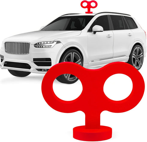 3D Car Wind Up Key, Cute Clockwork Wind Up Key for Back of Car Roof Decoration (red)...