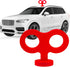 3D Car Wind Up Key, Cute Clockwork Wind Up Key for Back of Car Roof Decoration (red)...