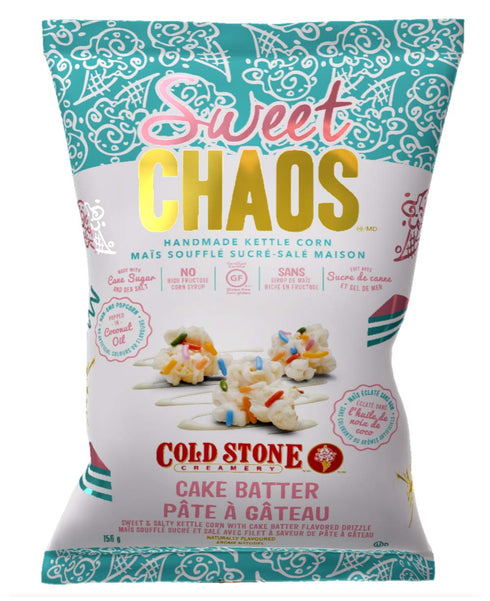 Sweet Chaos Handmade Kettle Corn, Coldstone Creamery Cake Batter Drizzle, 5.5 Ounce Bag...