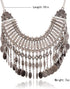 LUREME Boho Coin Statement Necklace for Women, Collar Choker Long Tassel Ethnic Gypsy Chunky Necklace (nl006294)...