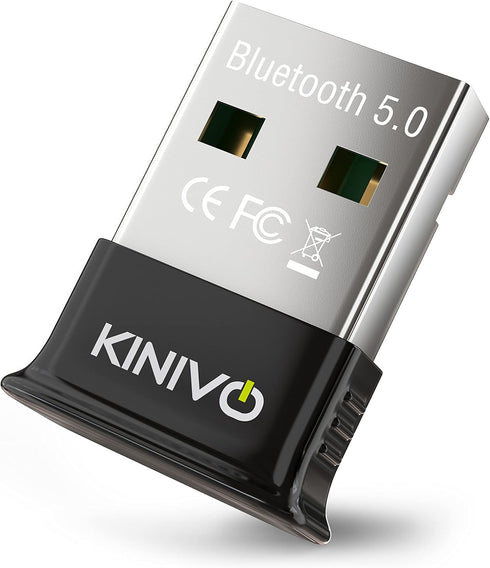 Kinivo USB Bluetooth Adapter for PC BTD500 (BT 5.0, Wireless Dongle Receiver for Windows 11/10/8.1/8, Raspberry Pi, Ubuntu) - Compatible with Lapt...